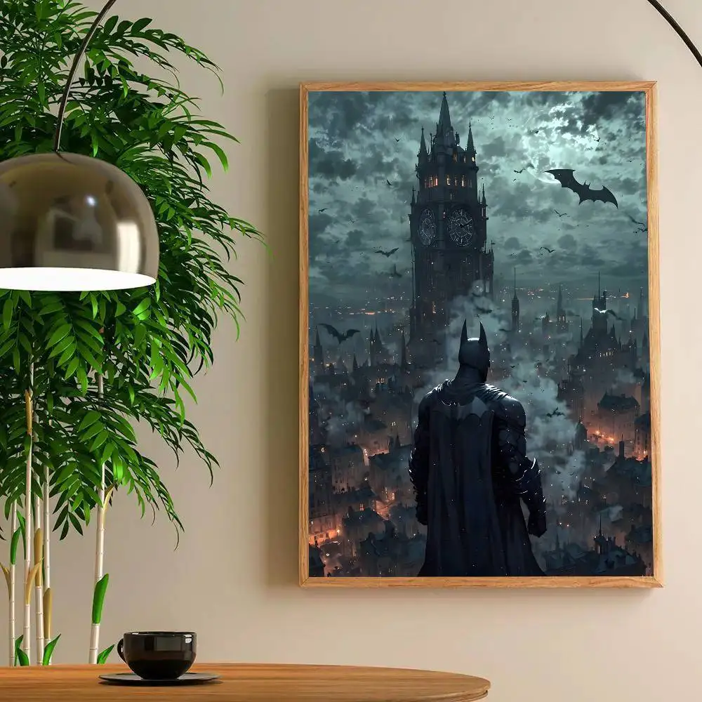 Coole Hero B-Bat-man-Poster, HD-Druck, Vintage-Wandkunst, Dekoration für Zuhause, Arbeitszimmer – Detail 9