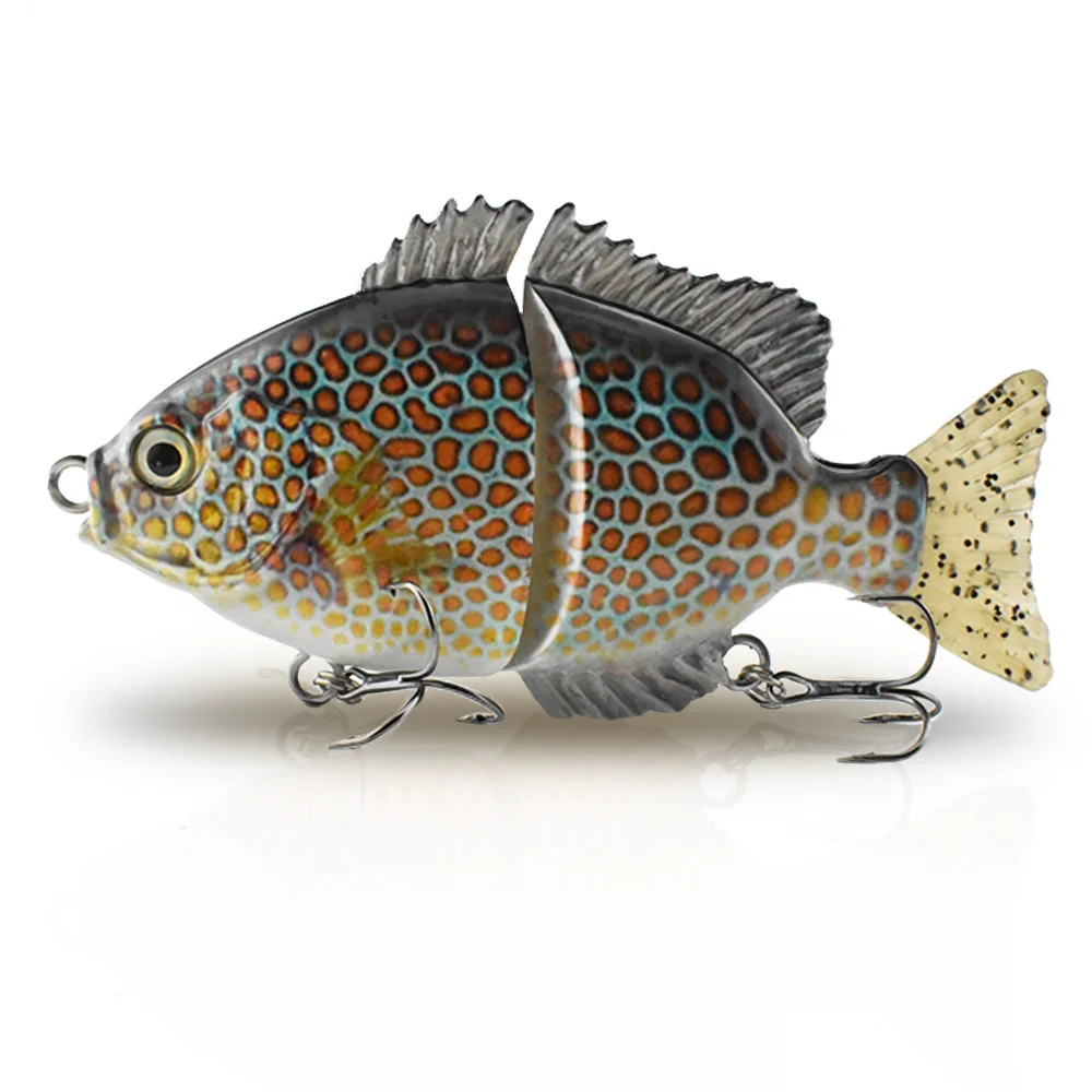 5,5 Zoll Bluegill Angelköder, Einzelgelenkiger Harter Kunstköder, Plastik-Bluegill-Sonnenfisch-Gleitköder