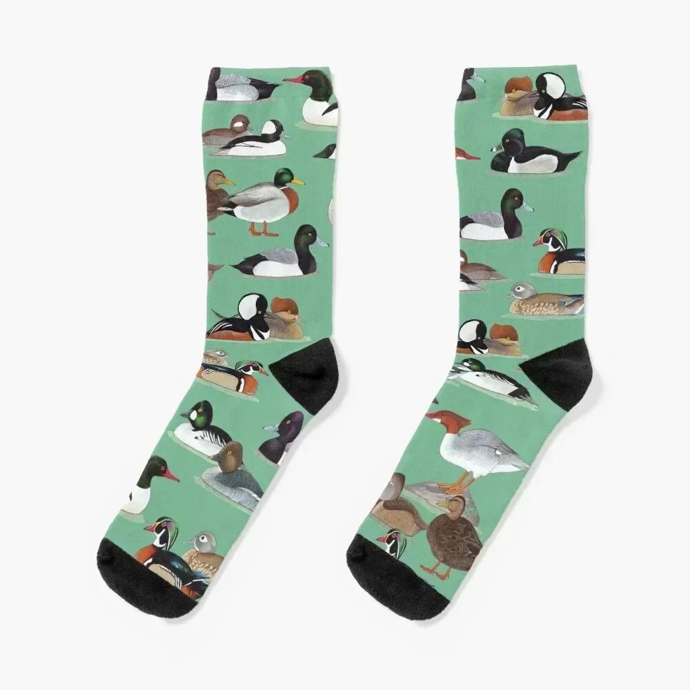 

North American ducks on Socks Run gifts football Antiskid soccer Ladies Socks Men's