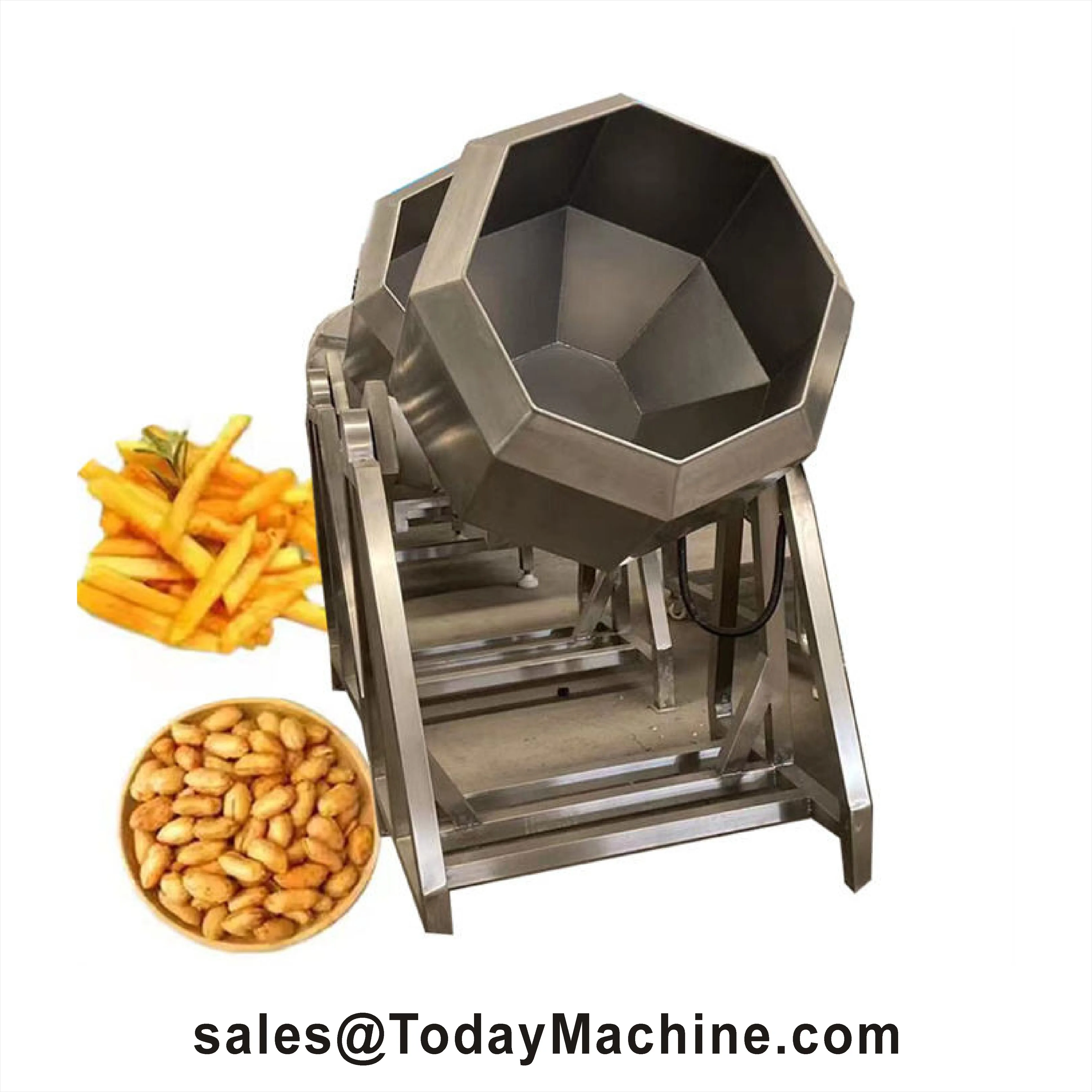 

Snacks Food Nut Flavoring Mixing Coating Machine Rotary Drum Octagonal Seasoning Machine 100kg Cashew Nut Flavoring Machine