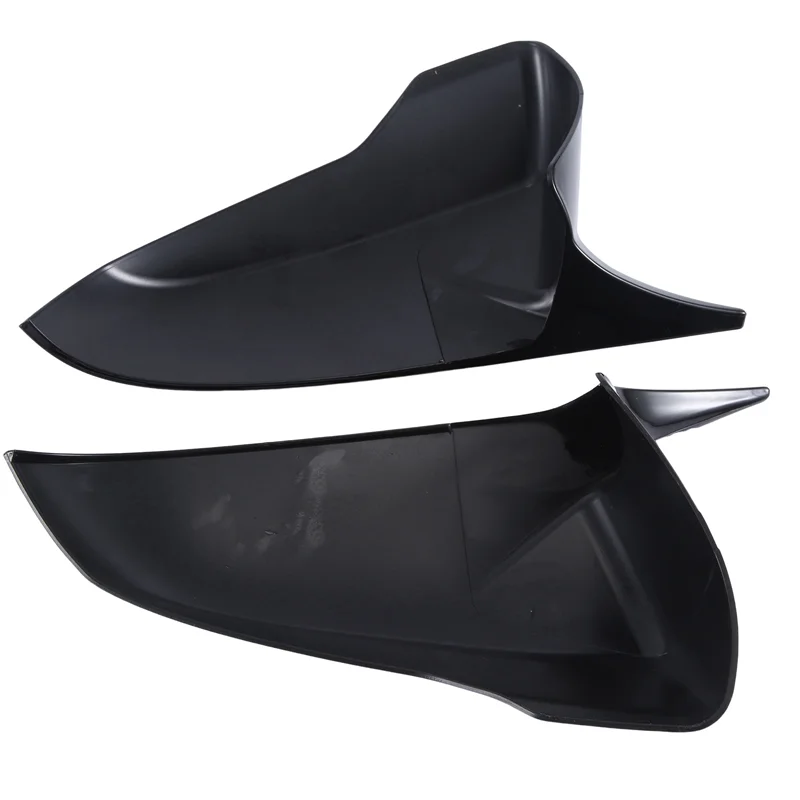 

1 Pair Ox Horn Side Mirror Shell Parts Reverse Caps Trim For Hyundai Veloster 2018-2024 Glossy Black