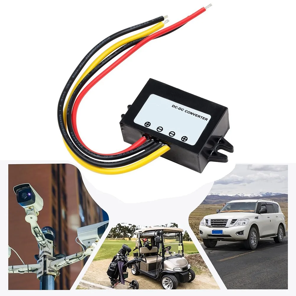 12V 3A Output DC-DC Converter Accepts Wide 15-50V Input for 24V 36V Applications Waterproof Regulator Compact Dimensions