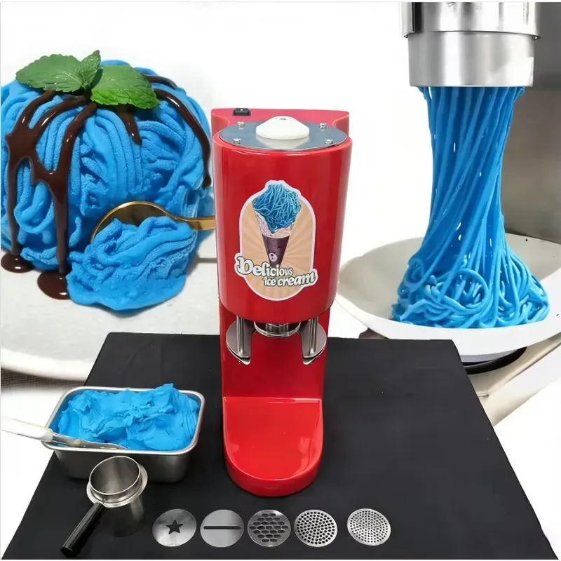 STLF Direct Selling Safe Operation Spaghetti Ice Cream Molding Machine 4 Shapes Ice Cream Noodle Forming Machine