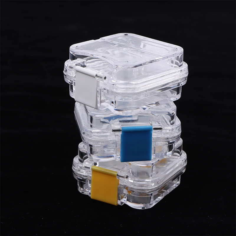 1pcs Denture Storage Box With Transparent Flexible Film Dentist Material Dental Plastic Membrane Boxes Small Dental Crown Box