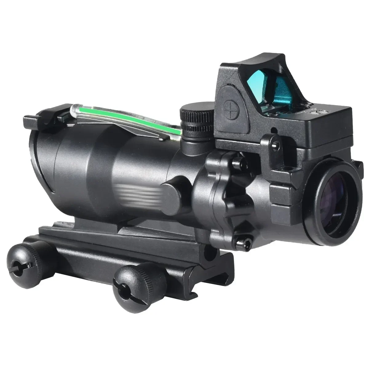 Imagem -03 - Âmbito Acog Mais Rmr Red Dot Sight Tactical Combo Fiber Fonte Escopo Iluminação Verde Vermelho Black Tactical Rifle Mirror 4x32