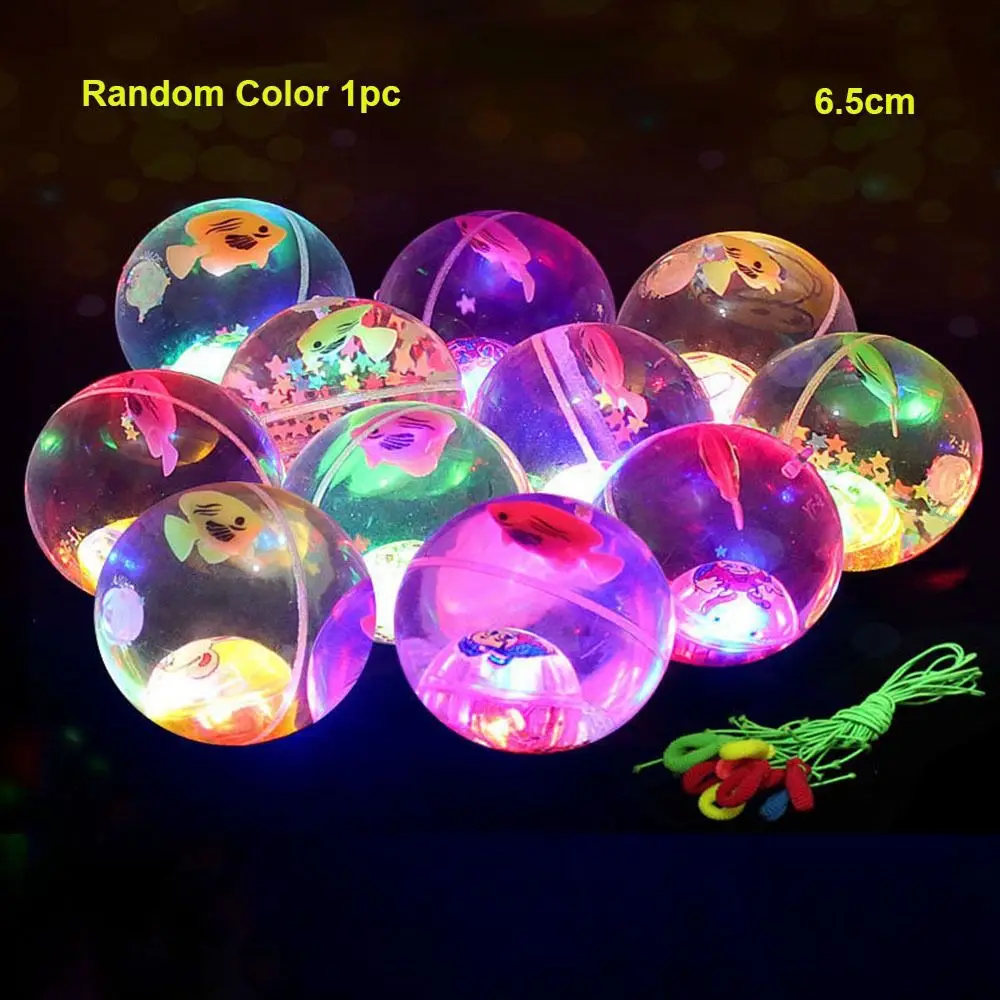 Palla da salto flash colorata carina Multistyles Interattive per bambini Giocattoli luminosi Regalo Palla elastica glitterata a LED