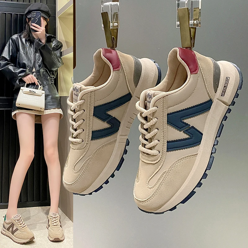 

Women's sports shoes, women's sports shoes, thick soled white shoes, women's new versatile sports shoes, lightweight board shoes