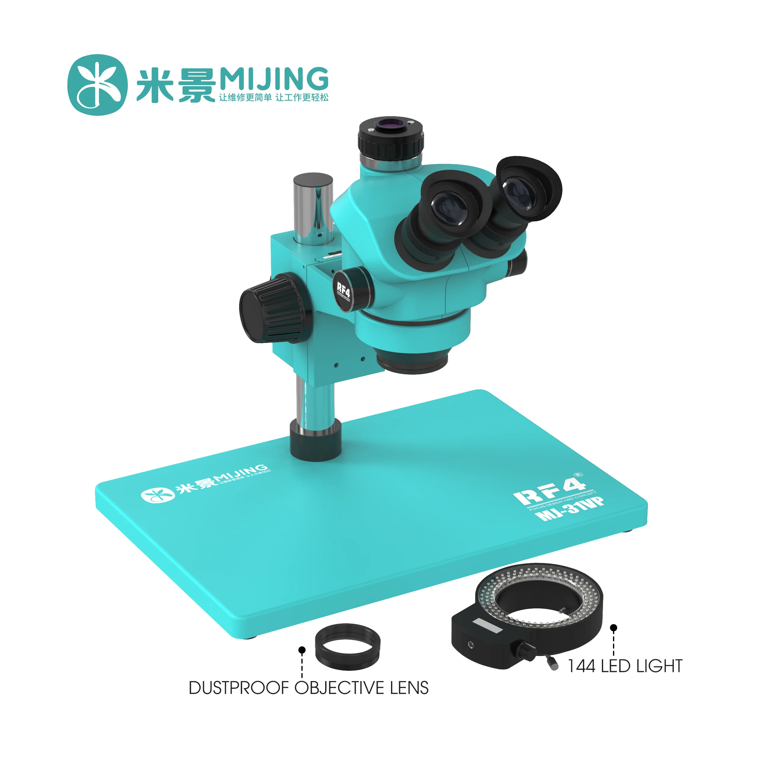 

Mijing new microscope MJ-31VP metal gear zoom locking knob 6 gears accurately lock magnification