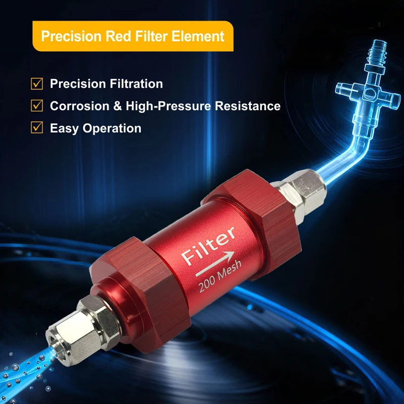 

Universal Diesel Common Rail Injector Test Bench Filter High-Pressure 200 Mesh Precision Fuel Purification System Accessory