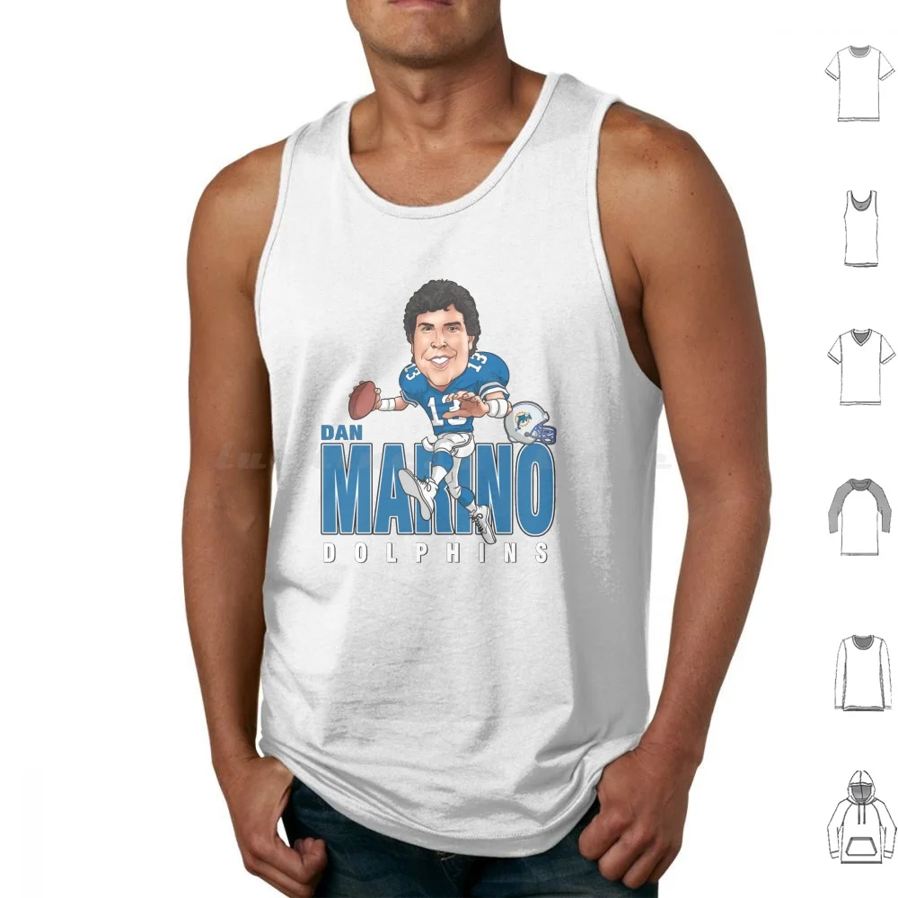 13-Dan The Man Camisetas sin mangas Estampado Algodón Miami Goat 80s Qb Retro Mvp Dan 13 Dolphin
