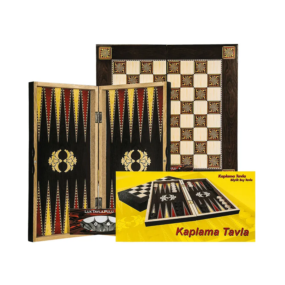 Wood Veneer Backgammon Medium Size