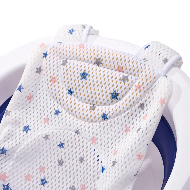 Newborn Adjustable Bathtub Pillow Seat Cushion Cross-shaped Anti-slip Baby Bath Net Mat Children Bathtub Shower Cradle Bed Seat