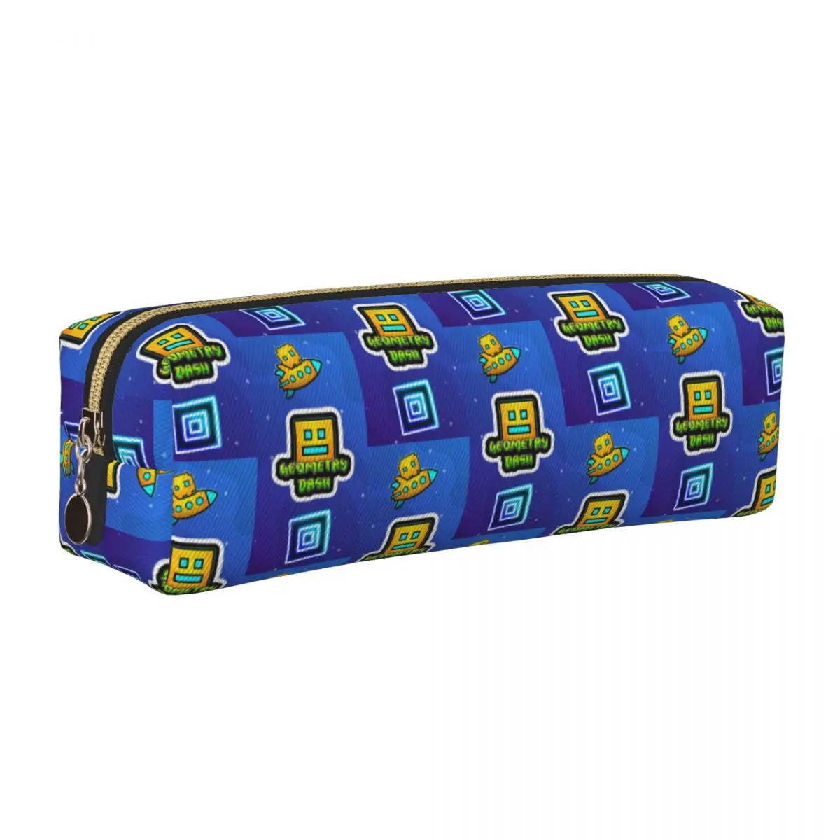 Creative Games Geometry Dash Pencil Case Pencil Pouch Pen for Student Big Capacity Bag Office Cosmetic Stationery