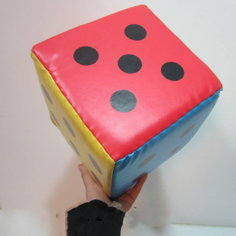 Sponge Dice 20cm Super Big Colorful Giant Sponge Faux Leather Dice Six Sided Game Toy Party Playing School Home Garden Game Tool