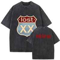 MGK Lost Americana Tour 2025-2026 Vintage Washed T Shirt Men Women Summer Fashion Cotton Short Sleeve T-shirt Fans Gift Clothing