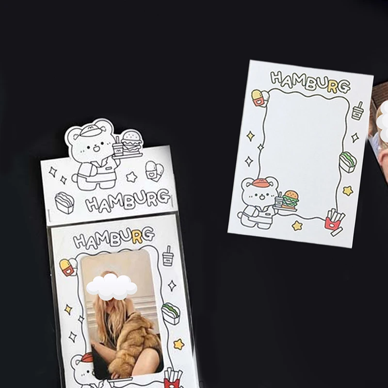Set Belakang Kartu Kepala Kartu Kelinci Beruang 5 Buah Set Kartu DIY Set Kartu Ulang Tahun