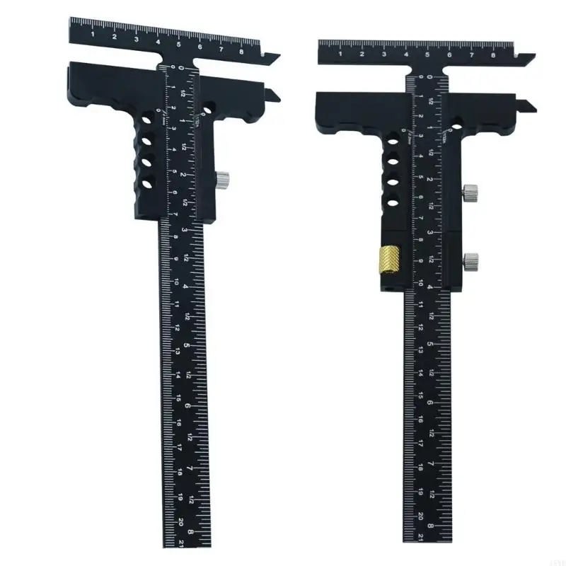 

15YF Woodworking Ruler Aluminum Alloy Calipers Adjustable T-shaped Right Angles Marking Measurement Tool
