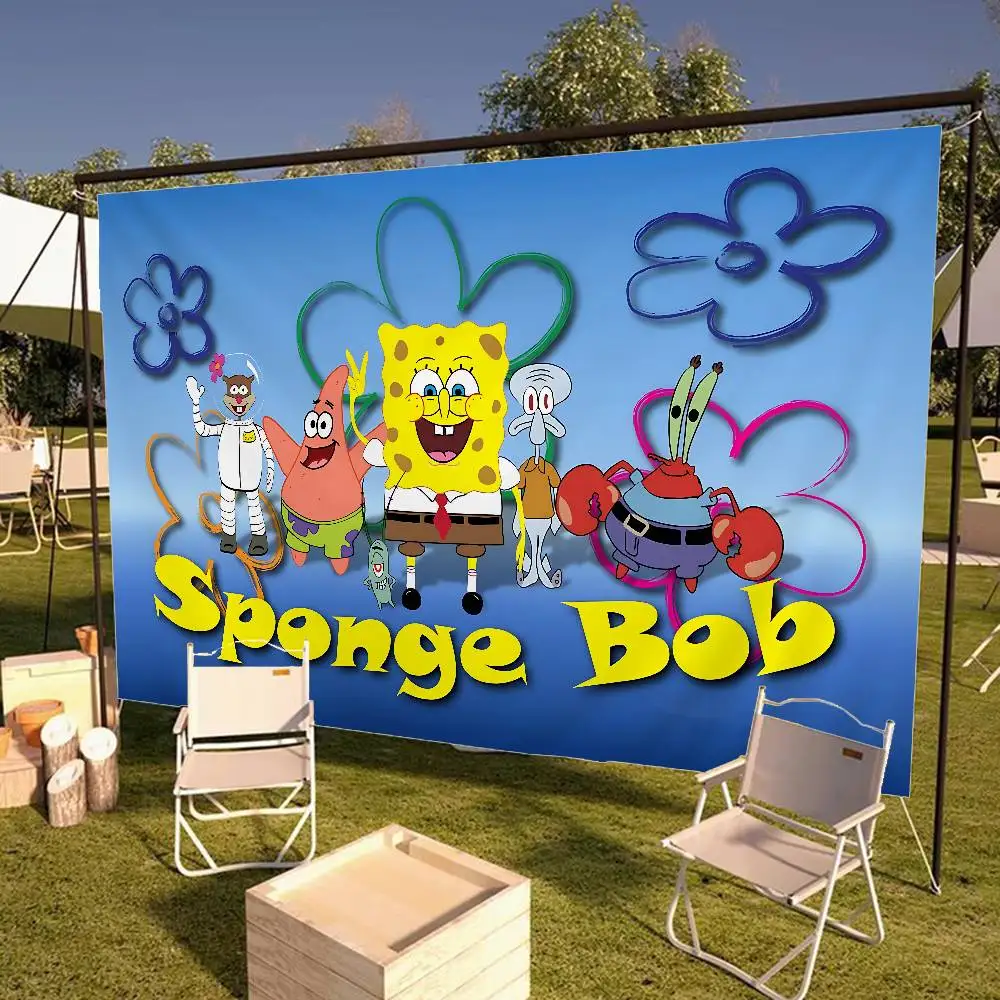 S-SpongeBob Large Size Shop Art Promotion Advertising Booth Flag Hanging Banners