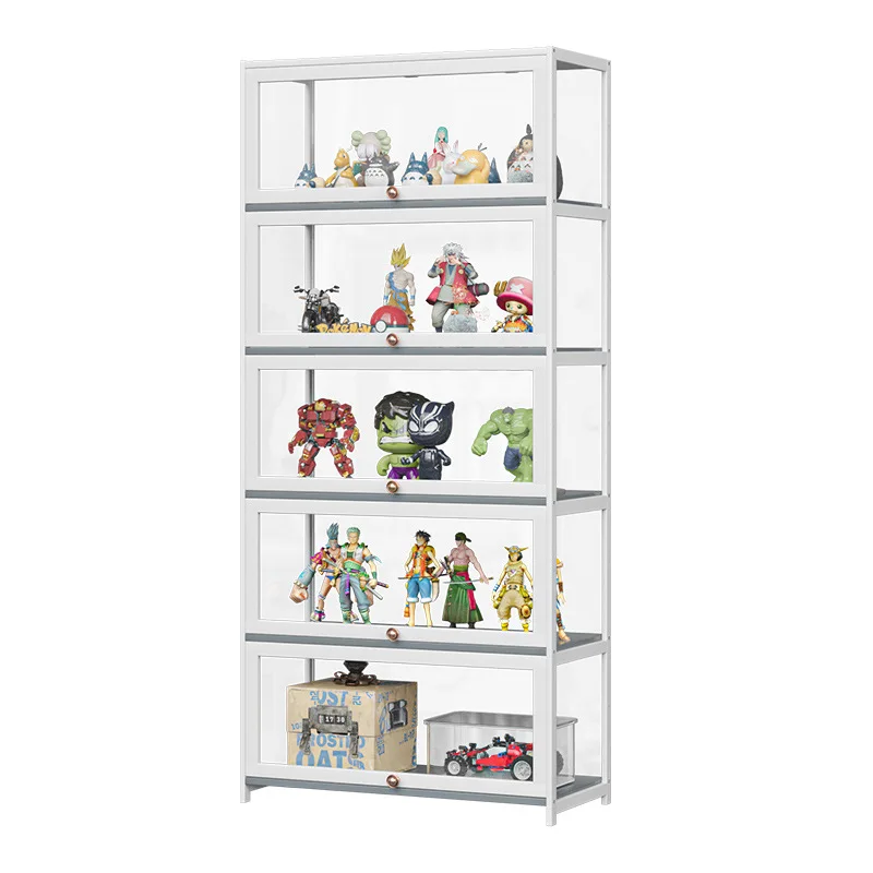 

Bookcase Cream Wind Study Floor-to-ceiling Bookshelf Household Storage Cabinet Student Children Acrylic Transparent Picture Book