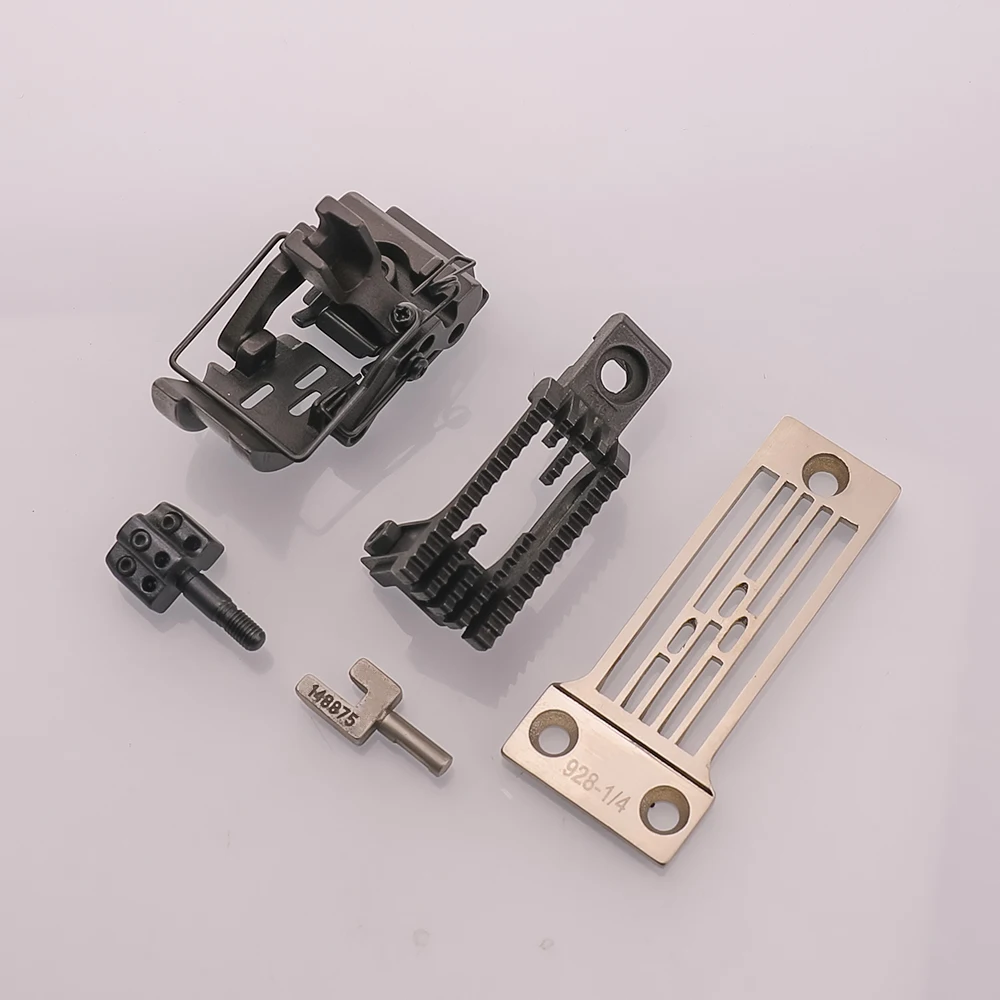 BROTHER DT6-B928 B926-6A B926-8A Gauge Set 3-Needle Double Chainstitch Crank Arm Needle Plate FeedDog Presser Foot Needle Clamp