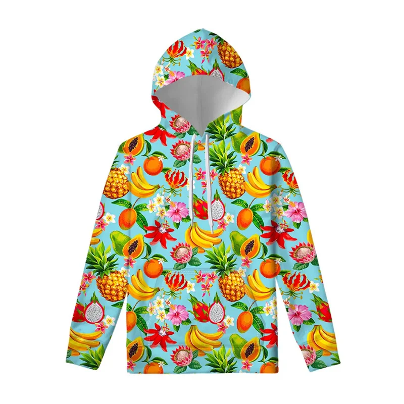 Autumn New 3D Tropical Fruits Printing New In Hoodies & Sweatshirts Women Funny Streetwear Hooded Hoody Mens Pullovers Clothing