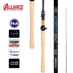 PURELURE VIRTUOSO 1-Piece Rod Spinning Baitcasting Fishing Rod 6.1ft ML M 1 Section High Sensitivity Carbon Rod Bass Competition