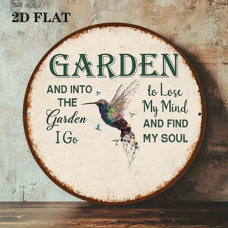 2D Flat, 1pc, 2D Flat Round Aluminum Sign, 
