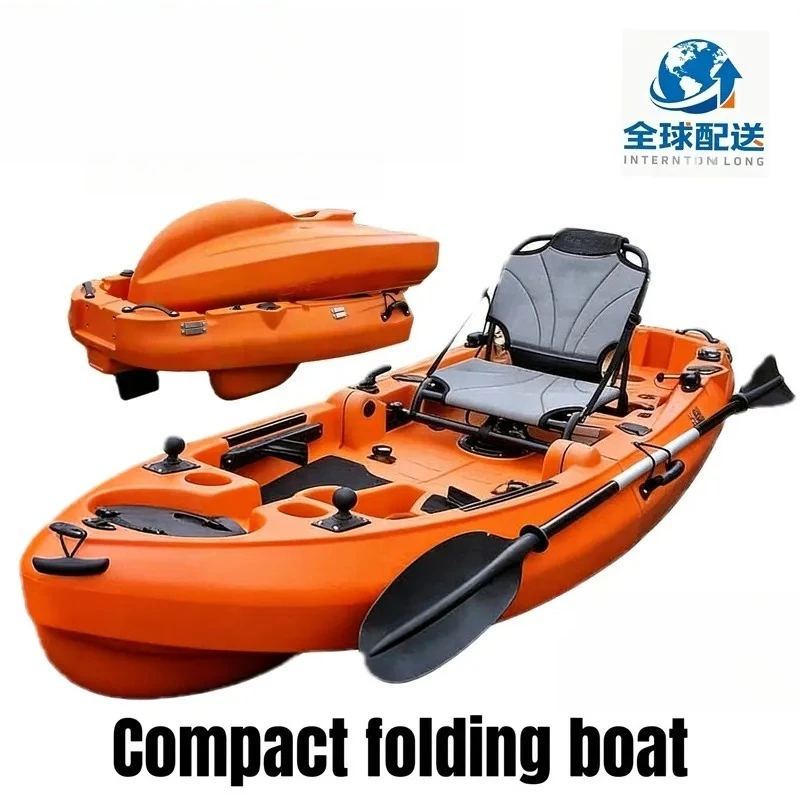 Hot Sale Short Kayake Kayake Folding Luya Boat Portable Small Lightweight Single Play Boat Freshwater Universal Boat
