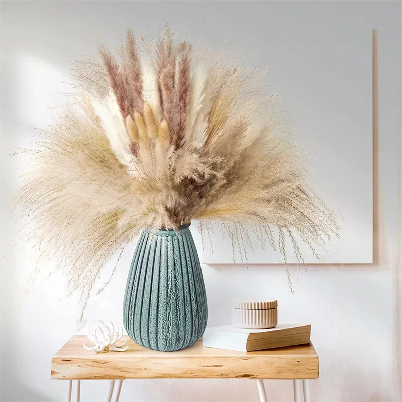 75Pcs ธรรมชาติแห้ง Fluffy Pampas Bunny Tail Grass Bouquet ชุด Boho หน้าแรก Decor ตกแต่งของขวัญเพื่อนเจ้าสาวเจ้าสาวอุปกรณ์เสริม