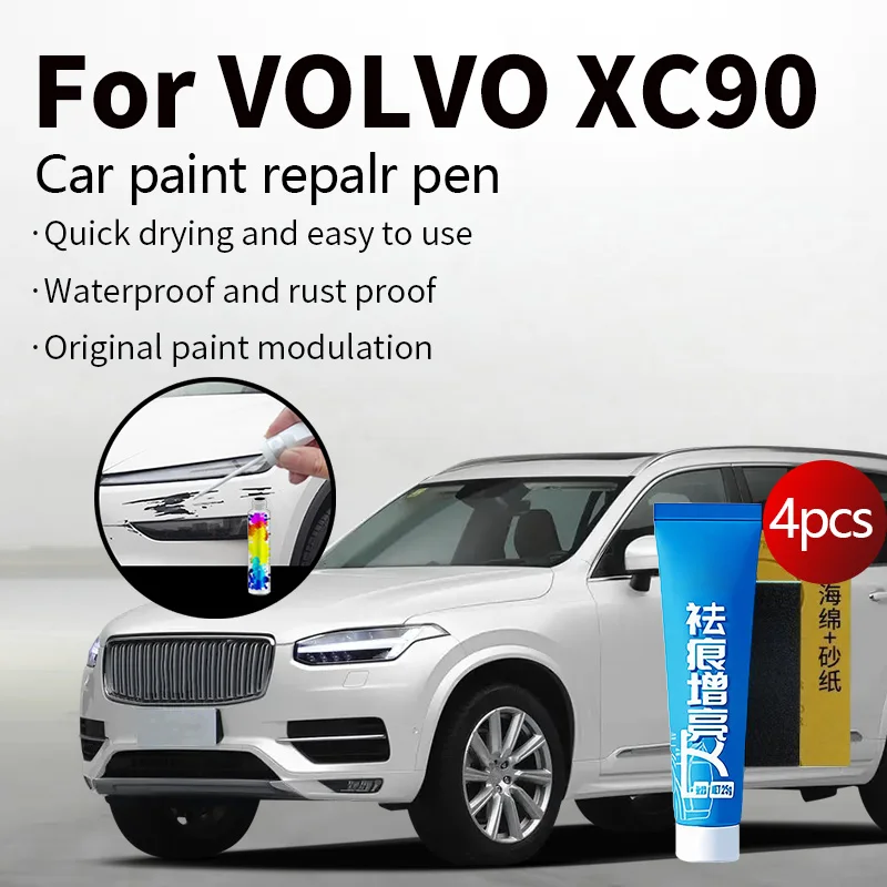 

Ручка для ремонта автомобильной краски для VOLVO XC90 2002-2025 гг., аксессуары для ремонта царапин, 4 шт., черный, белый, 707, синий, красный, 725, серебристый, серый, 731