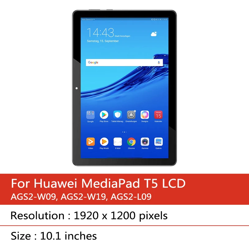 100% Test For Huawei MediaPad T5 10.1 AGS2-W09 AGS2-W19 LCD