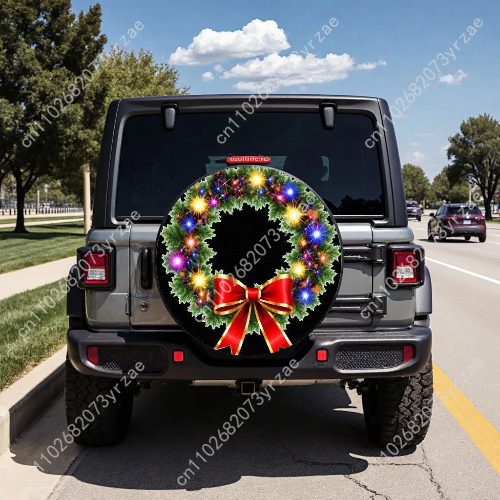 

Christmas Wreath Various Models Spare Car Tire Cover Sand Dust Prevention Protect Wind Rain Tire Cover Sturdy Durable Tire Cover