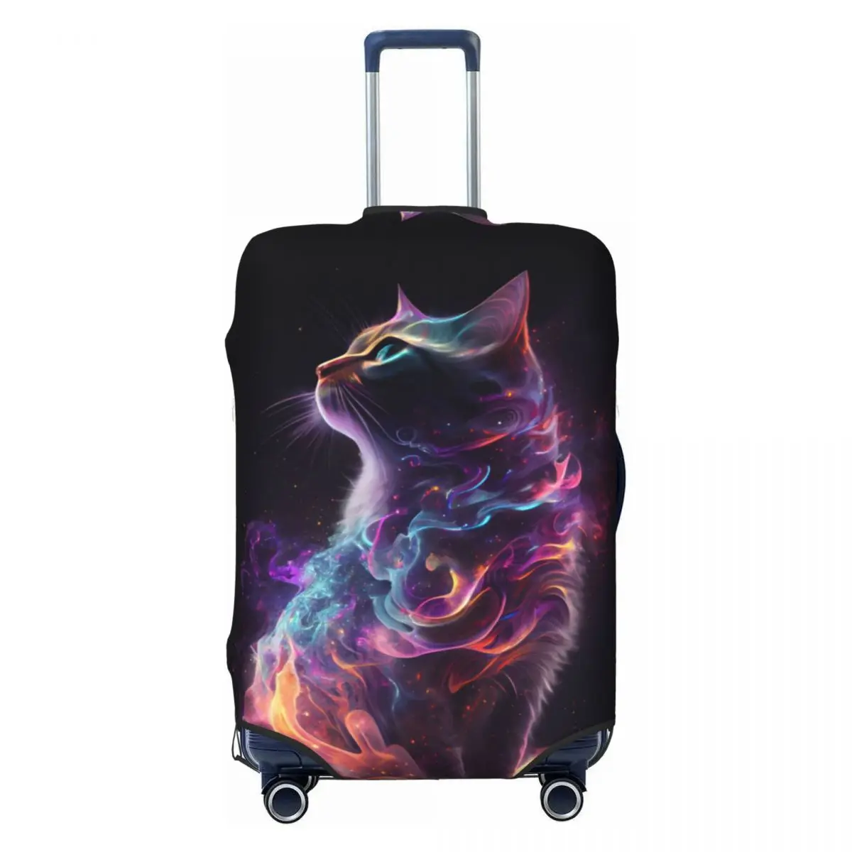 Magical Cat Suitcase Cover rainbow animal Holiday Travel Practical Luggage Accesories Protection