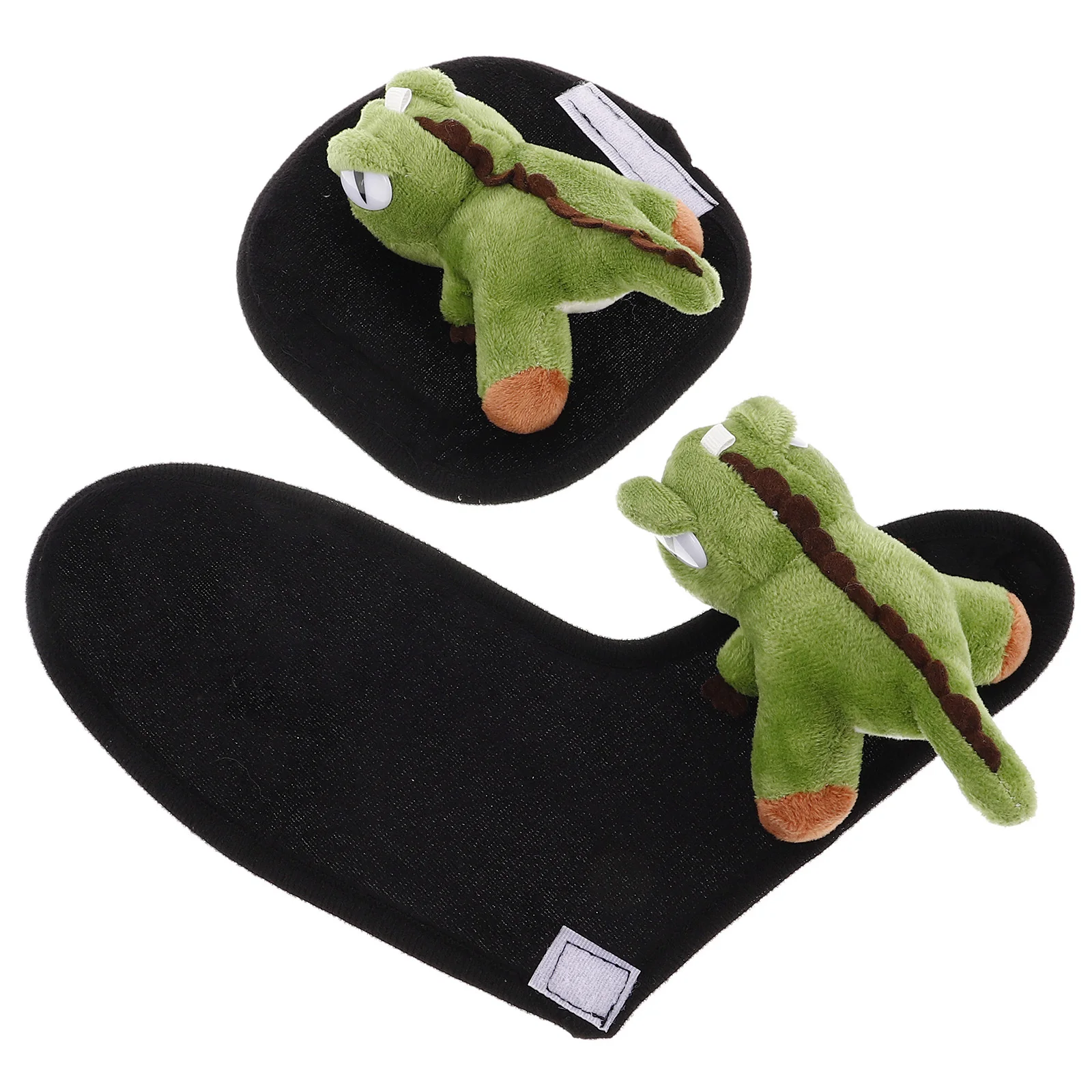 

2pcs Cute Cartoon Car Gear Shift Cover Dinosaur Hoodie Protector Durable Universal Fit Easy Clean Interior Accessories