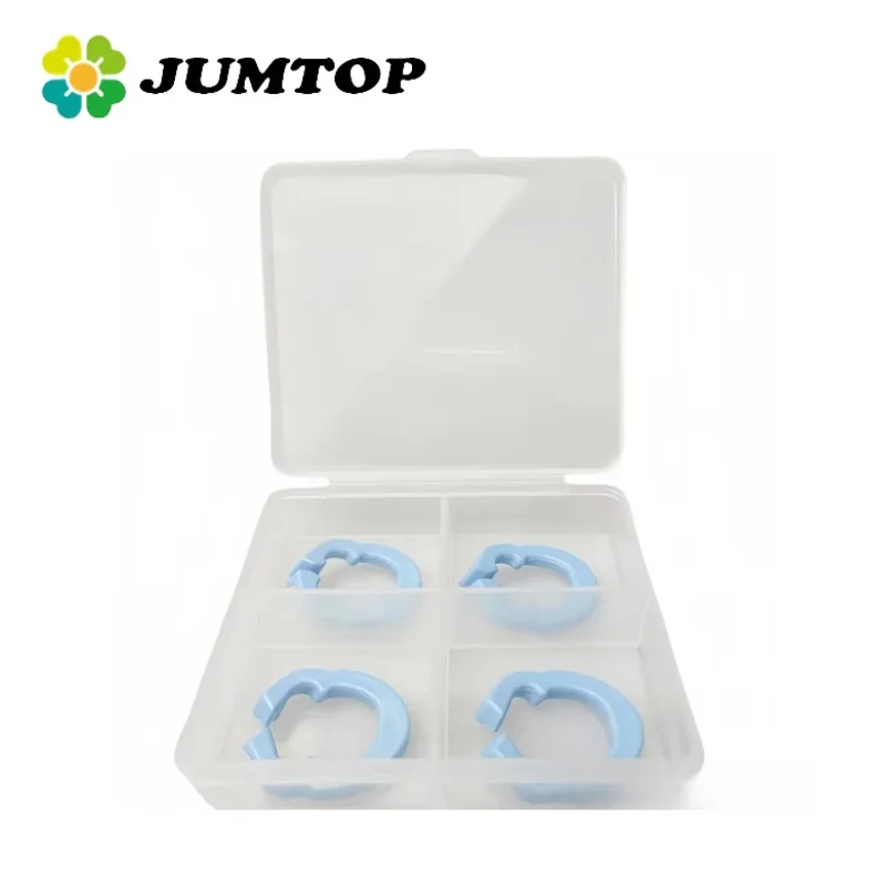 

JUMTOP 4Pcs Dental Resin Clamping Ring Separator Sectional Contoured Metal Matrices Holder Matrix Fixed Clamp Dentist Tools