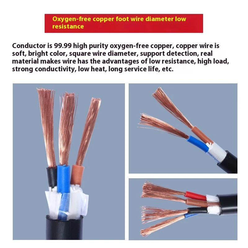 سلك مغلف قياسي وطني، سلك تمديد الطاقة، كابل Rvv، سلك مرن من النحاس الأساسي، 2-Core، 3-Core، 4-8 Core، 1.5 2.5 #3