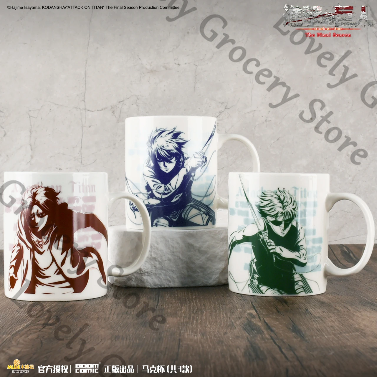 アニメ進撃の巨人リヴァイ・アッカーマン進撃の巨人ミカサ・アッカーマンコスプレ漫画マグマスコットマークカップ飾りアンビタスギフト
