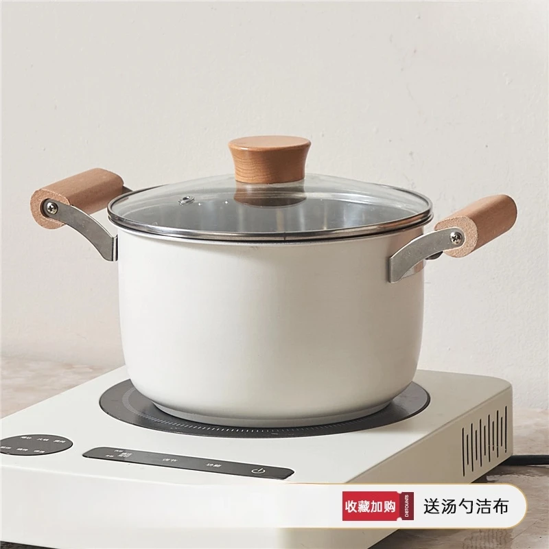 PYH304 stainless steel soup pot household induction cooker stew pot binaural thickened stainless steel pot