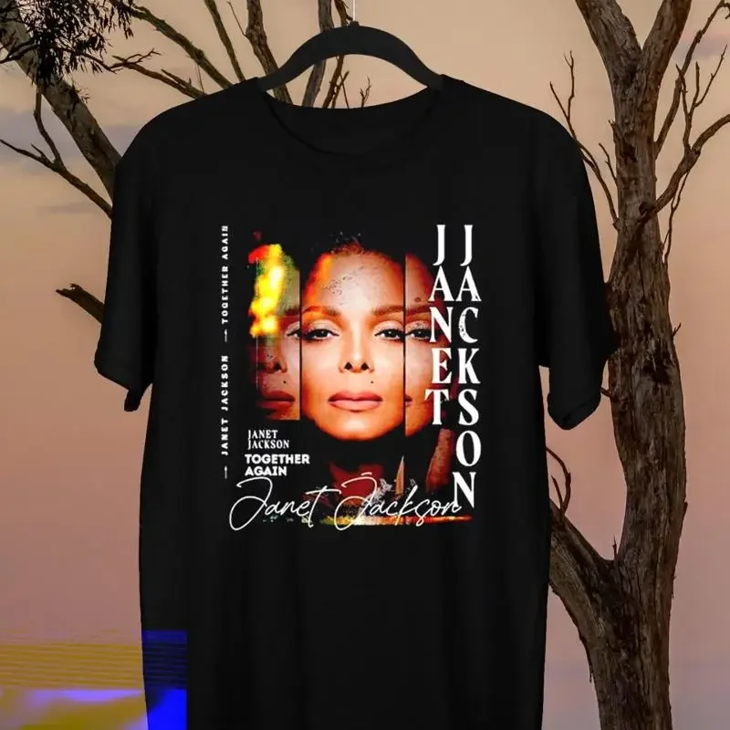 Janet Jackson Together Again Heavy Cotton Black T Shirt