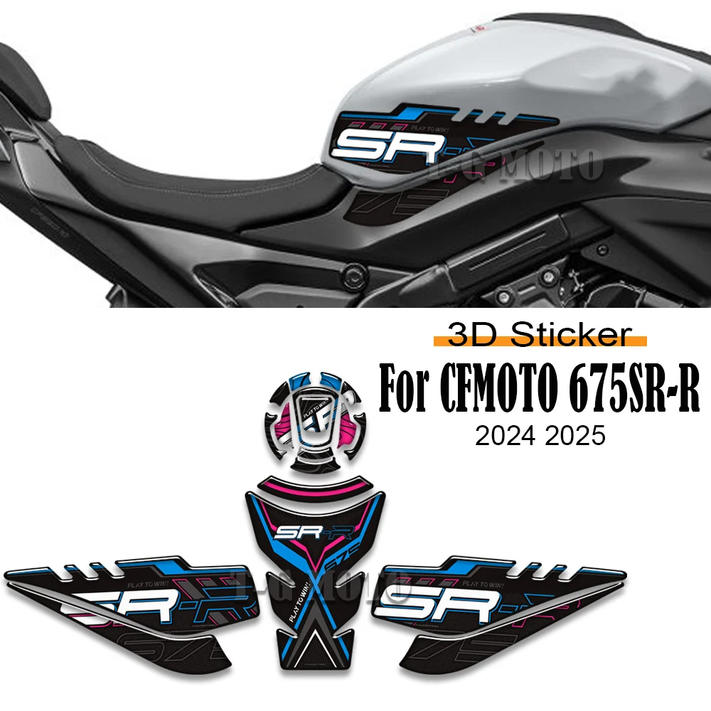 For CFMOTO 675SR-R 675SRR 675 SR R 675SR 2024 2025 Motorcycle Tank Pad Side Grips Gas Fuel Oil Knee Protection Stickers Decals