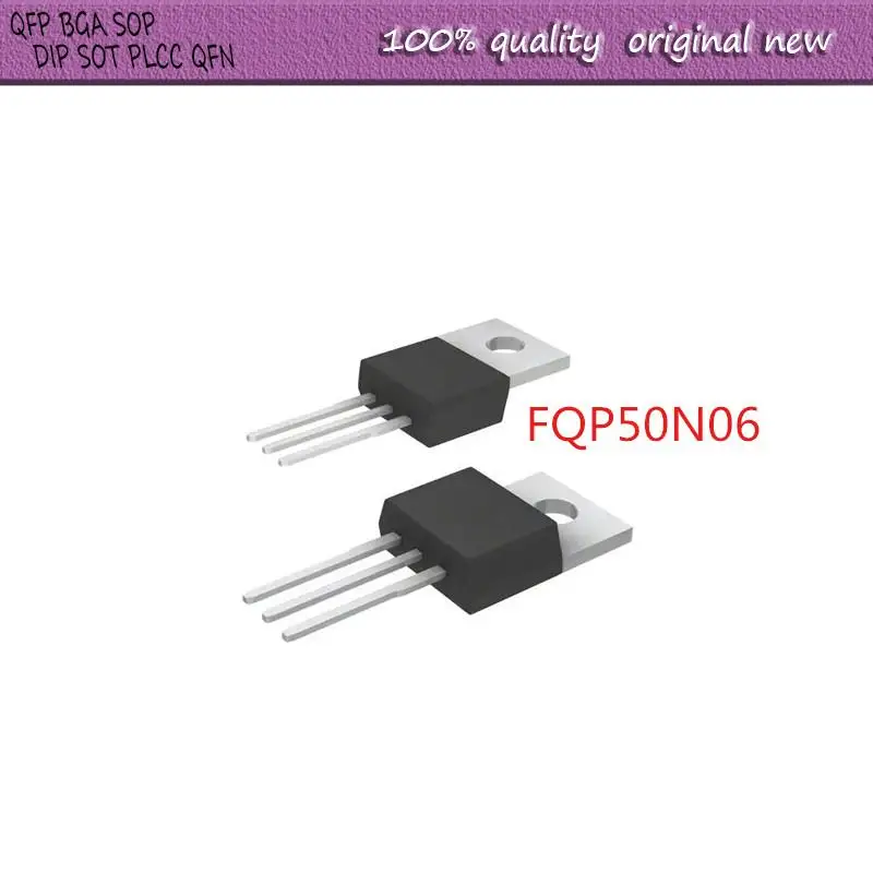 

НОВЫЙ 10 шт./лот FQP50N06 50N06 MOSFET TO-220 N-CH 60 В 50 А