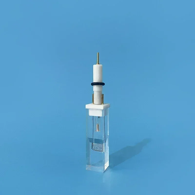 K003 Spectral Micro Electrochemical Cell, All Quartz Fused Optical Quartz Electrolytic Cell, w tym trzy elektrody.