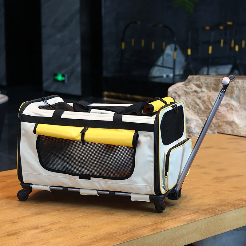 Transportín plegable para gatos y perros: carrito y maleta - imagen 3