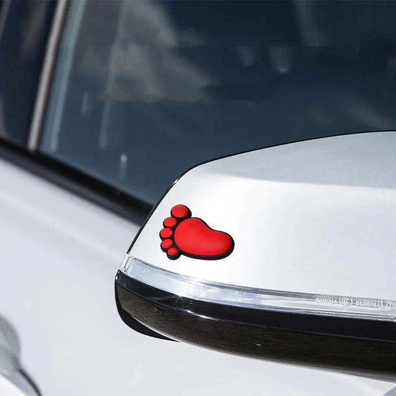 4PCS car door anti-collision stickers, cute footprints, front and rear bumpers, anti-collision strips, drive door anti-collision