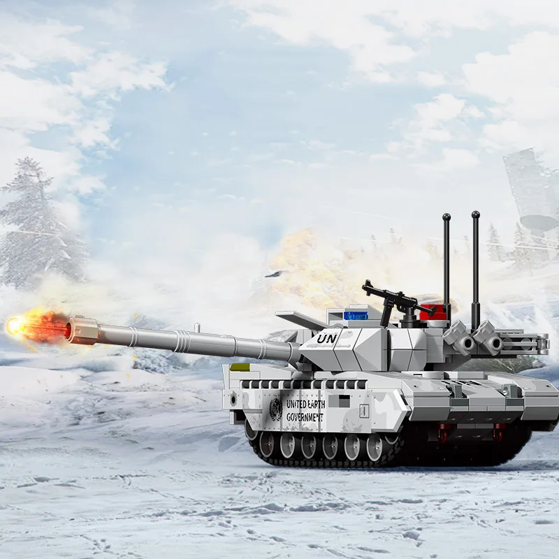SEMBO BLOCK Serie di carri armati militari Blocchi di costruzione Kit MOC Modelli di veicoli militari Set di costruzioni per auto Giocattoli per ragazzi Regali per bambini
