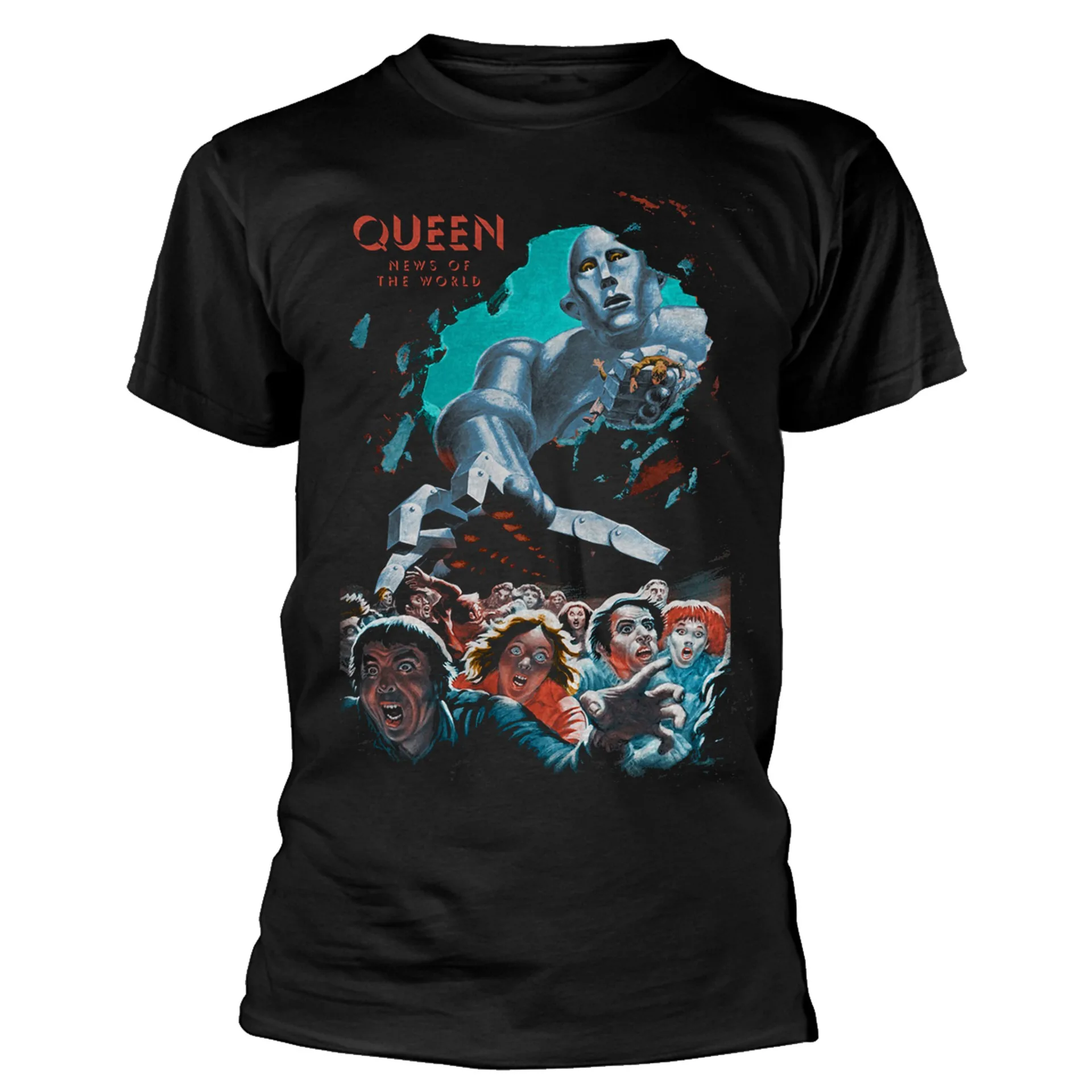 

Queen News of The World T-Shirt Men Women Short Sleeve Cotton Tees Brand T-shirt Retro Rock Band Y2k Tops Men's Summer Clothing