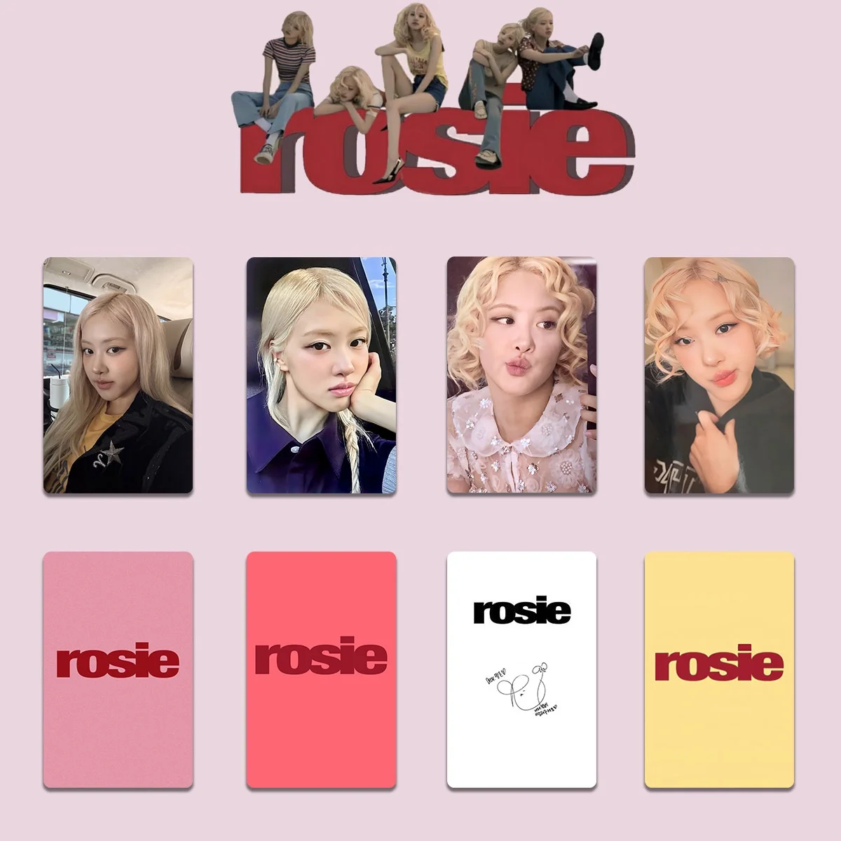 KPOP ROSIE New Album Photocards ROSIE Japan Special Card Double Sides LOMO Cards Fashion Postcard Fans Collection Selfie Cards