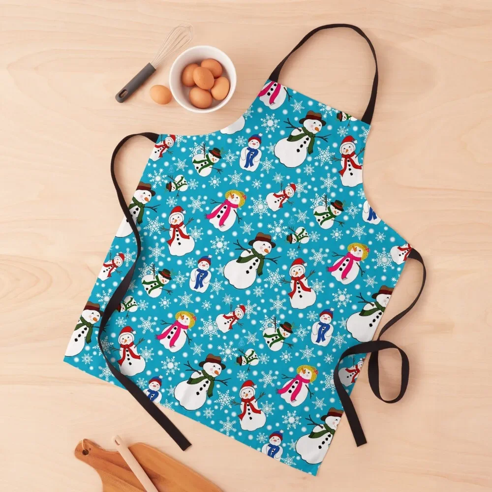 Snowmen pattern Apron Kitchen Items Kitchen manicurist Apron