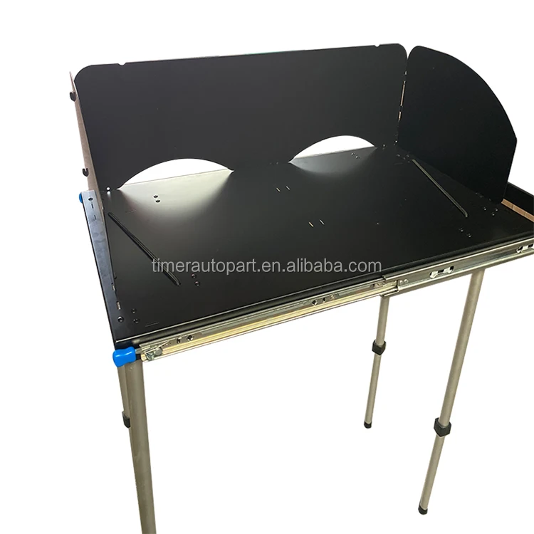 Outdoor Camping Portable Aluminum Pickup Trunk Bed Folding Kitchen Drawers Table with Stands