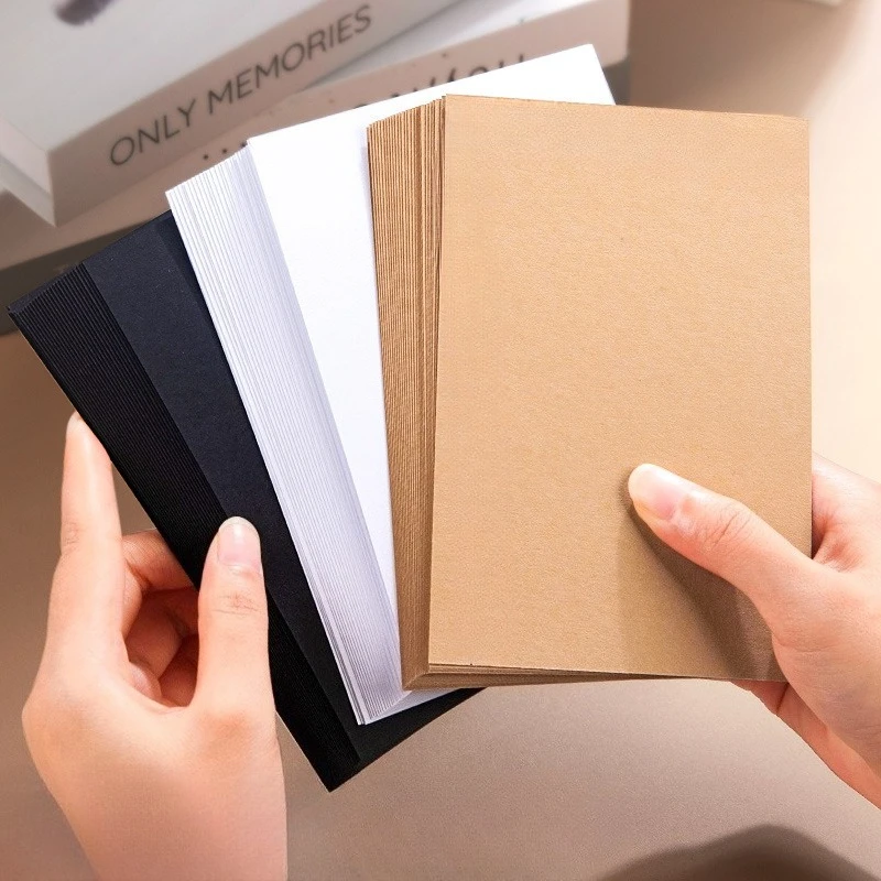 20Pcs Vintage Blank Business Card DIY Greeting Cards Graffiti Word Cards Wedding Party Gift Thick Paper Postcards Invitations